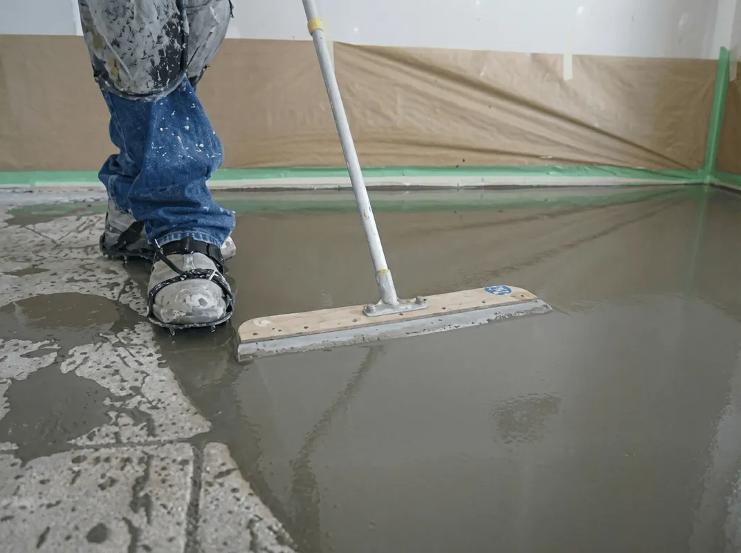 Uneven floor being professionally repaired in Syracuse, NY